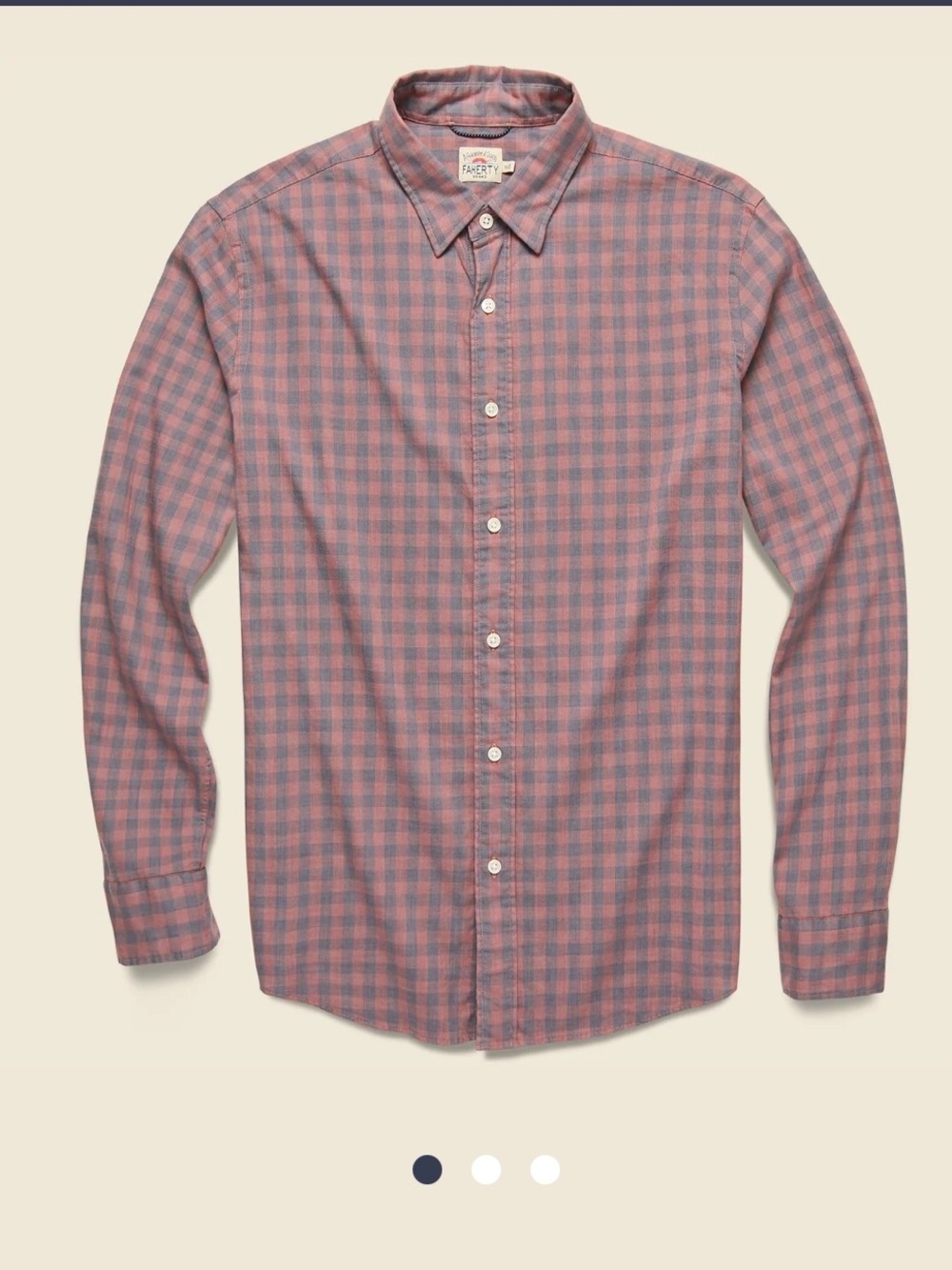 Faherty Red & Blue Plaid Long-Sleeve Button-Down Shirt